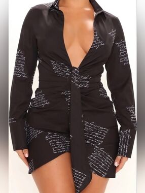 Unwritten Words Mini Dress - Black